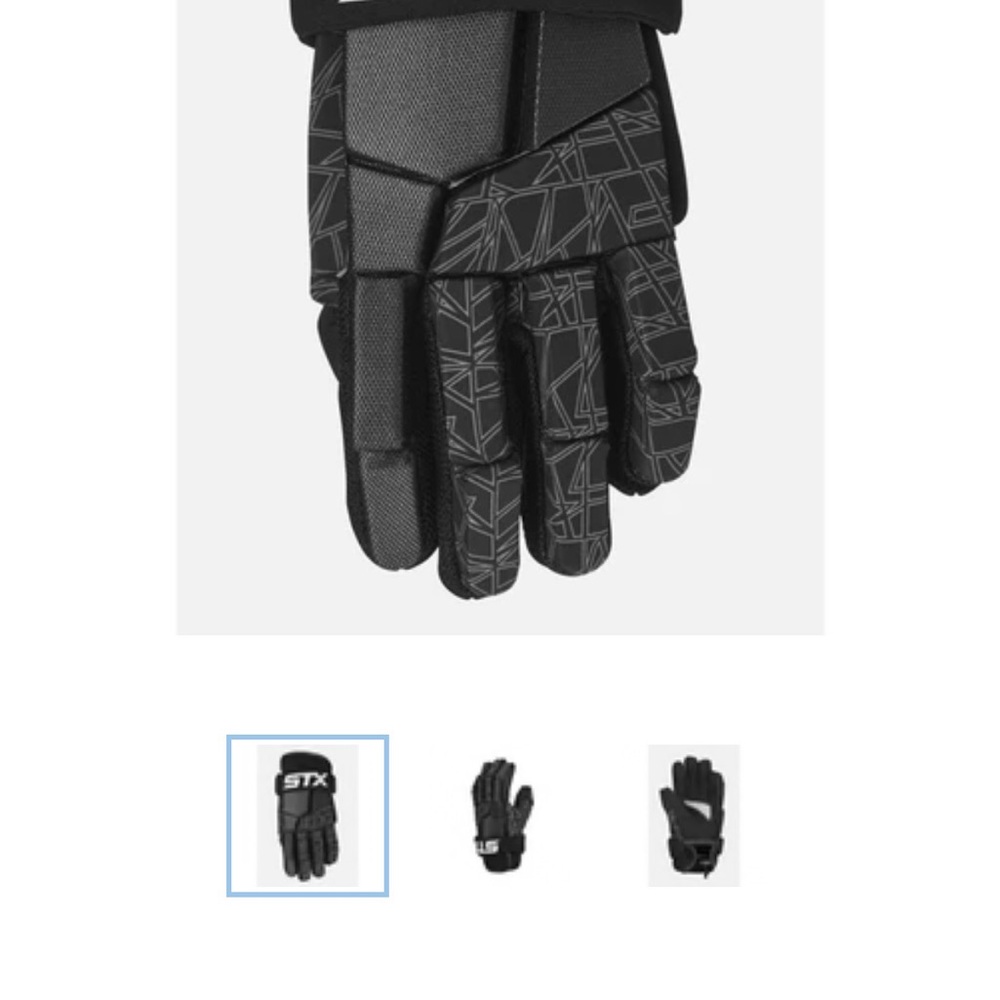 STX Kids Black Protective Gloves